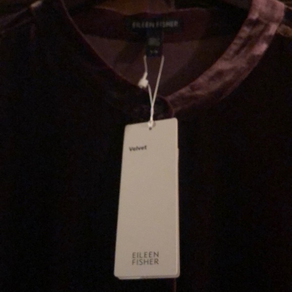 ❌SOLD❌NWT EILEEN FISHER Cassis Silk Velvet Shirt Dress Size L - Picture 11 of 16
